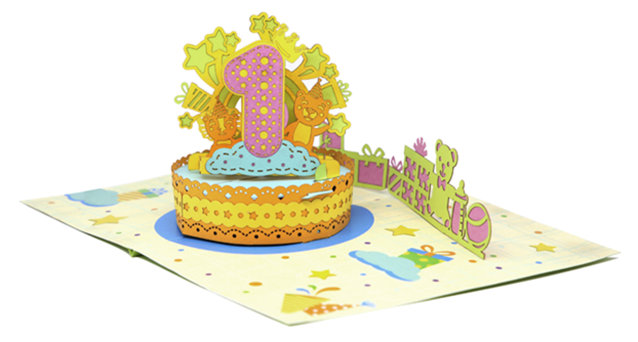 Happy Birthday 1 Pop-up 3D, P124