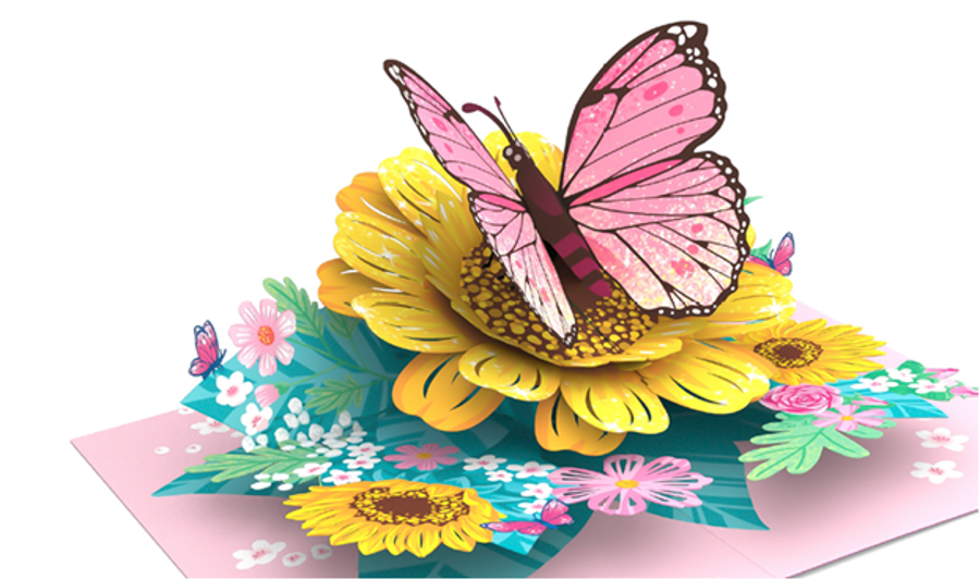 Sun Flower and Butter-fly Pop-up 3D, P142