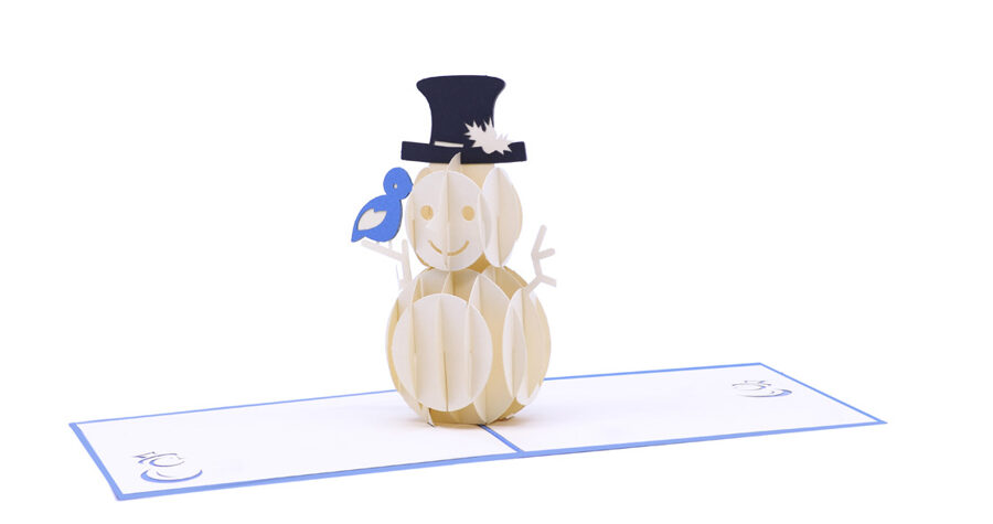 Snowman and Bird - Pop up 3D P72
