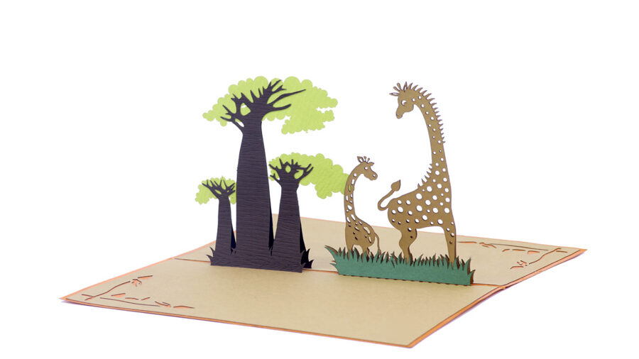 Giraffe Family - Pop up 3D P86